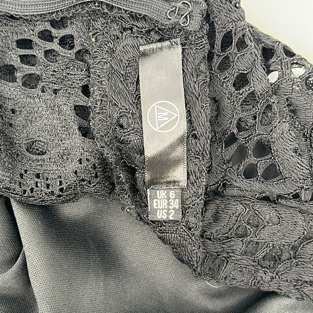 Missguided Dress Black Lace size 2 - Picture 10 of 11
